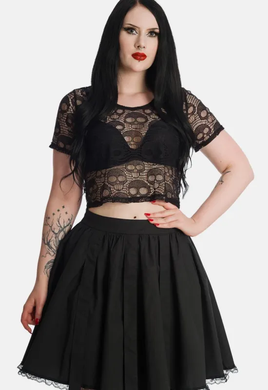 Lace Skull Top sold by Damaged Society