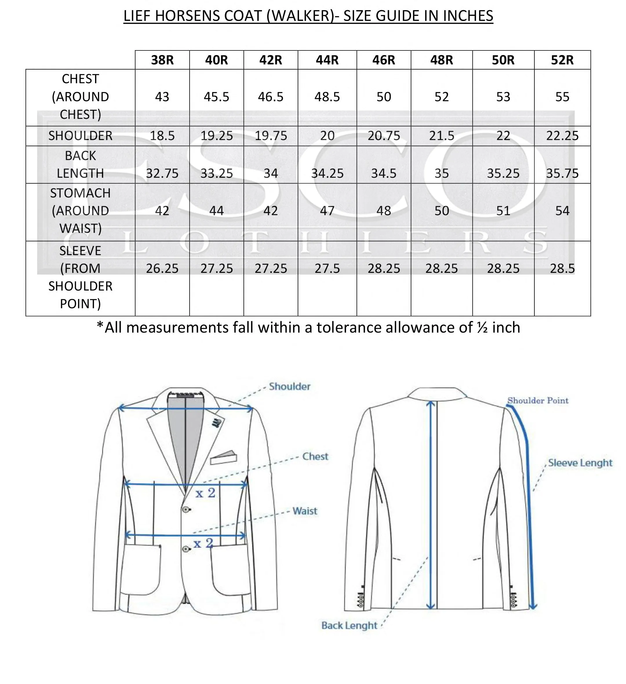LIEF HORSENS WINTER COAT sold by Esco Clothiers product image thumbnail 3