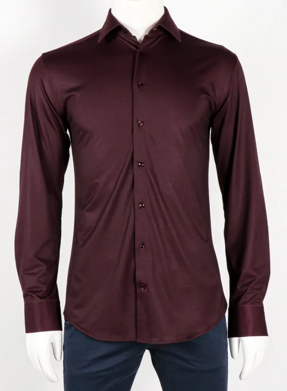 HORST LONG SLEEVE SHIRT- BURGUNDY sold by Esco Clothiers