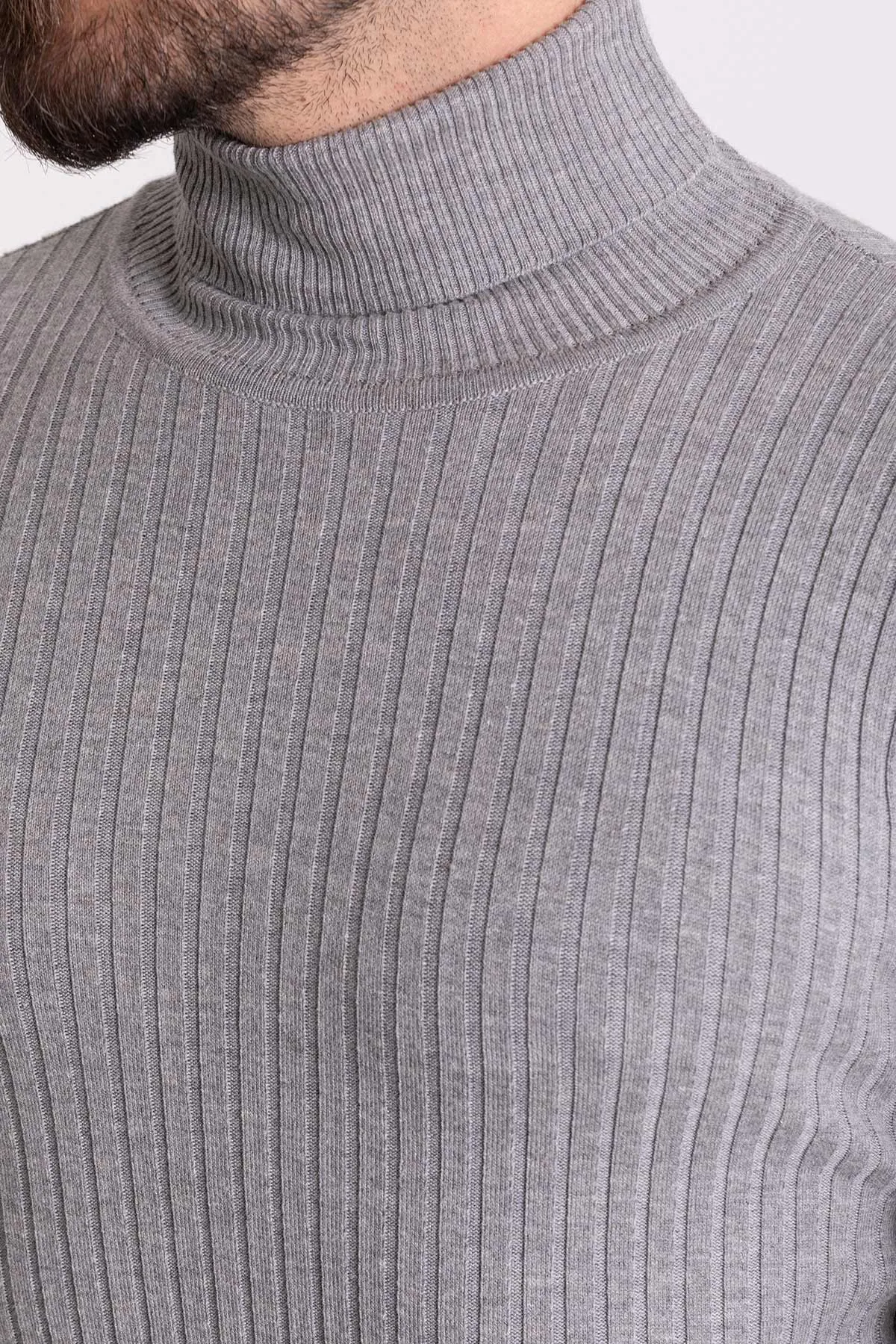 MCR MEN'S RIB TURTLENECK SWEATER- DARK GREY sold by Esco Clothiers product image thumbnail 2