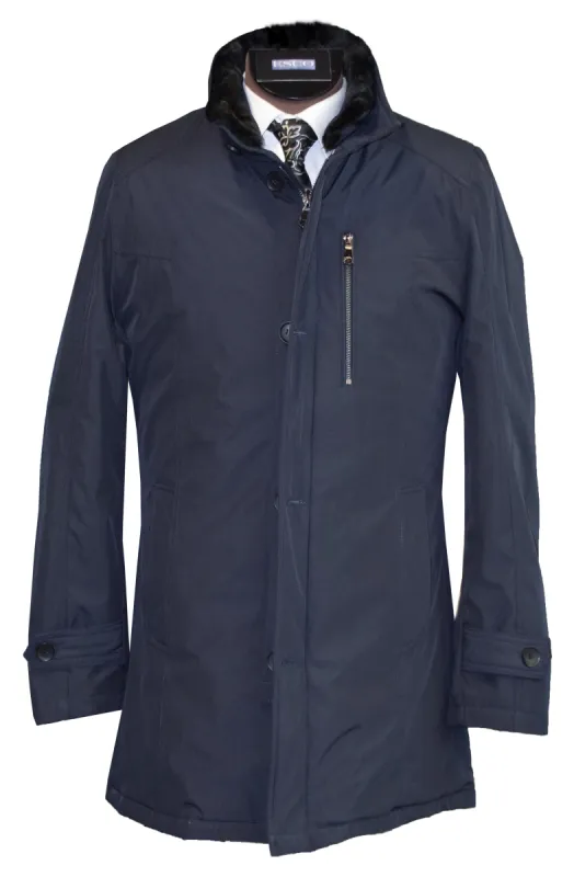 LIEF HORSENS WINTER COAT-NAVY sold by Esco Clothiers