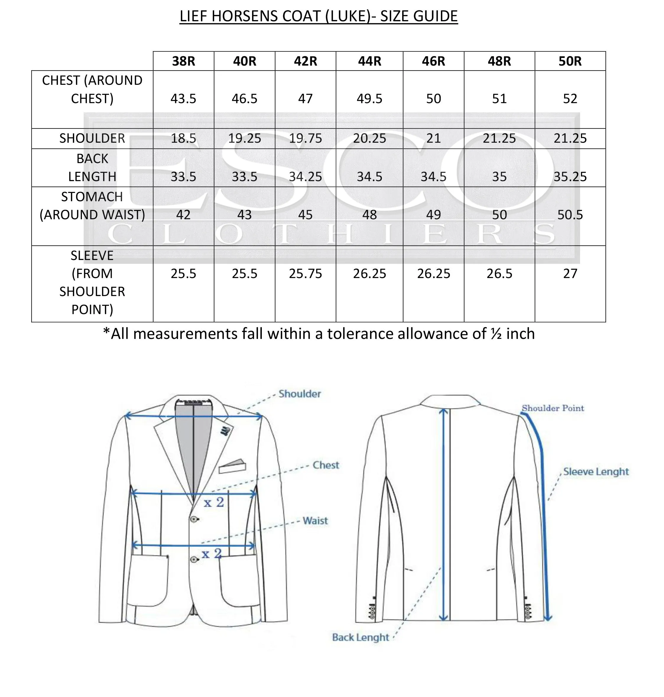 LIEF HORSENS WINTER COAT-NAVY sold by Esco Clothiers product image thumbnail 2