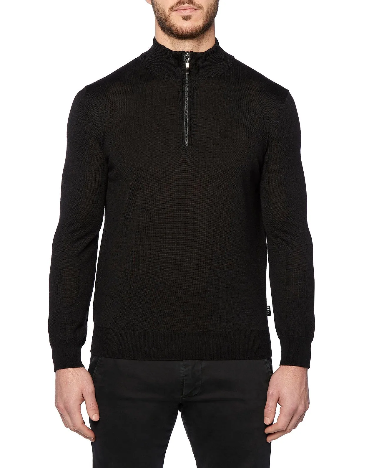 HORST SWEATER- MOCK ZIP BLACK sold by Esco Clothiers product image thumbnail 2