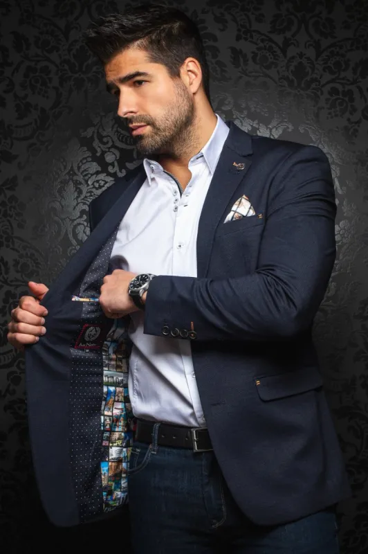 AU NOIR BLAZER | Ryan Navy sold by Esco Clothiers