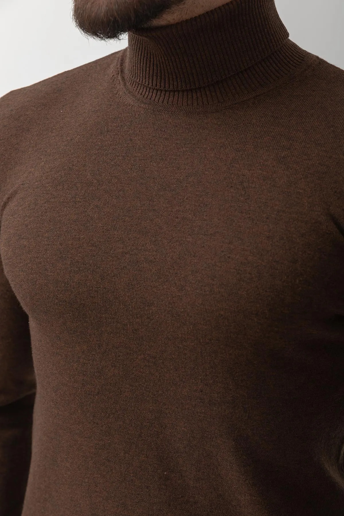 MCR MEN'S TURTLENECK SWEATER- BROWN sold by Esco Clothiers product image thumbnail 2