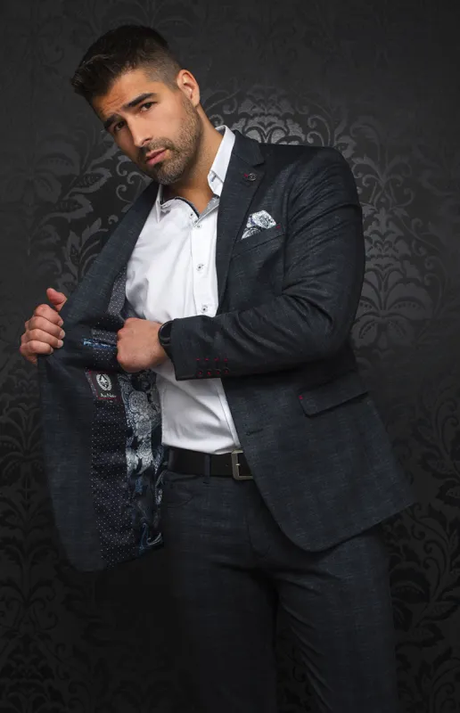 AU NOIR BLAZER | Henry, charcoal sold by Esco Clothiers