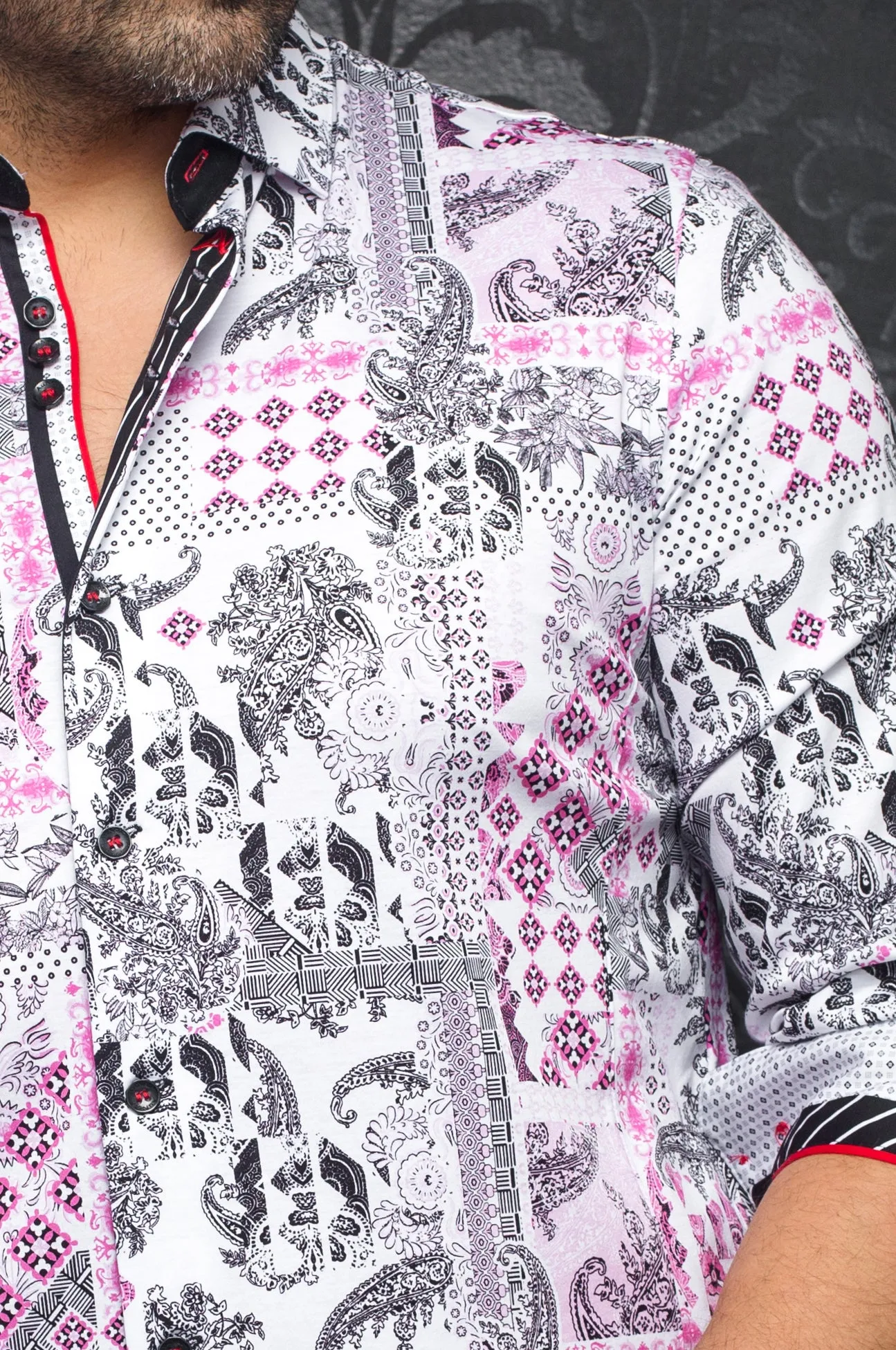 AU NOIR SHIRT- BORNEO PINK sold by Esco Clothiers product image thumbnail 2