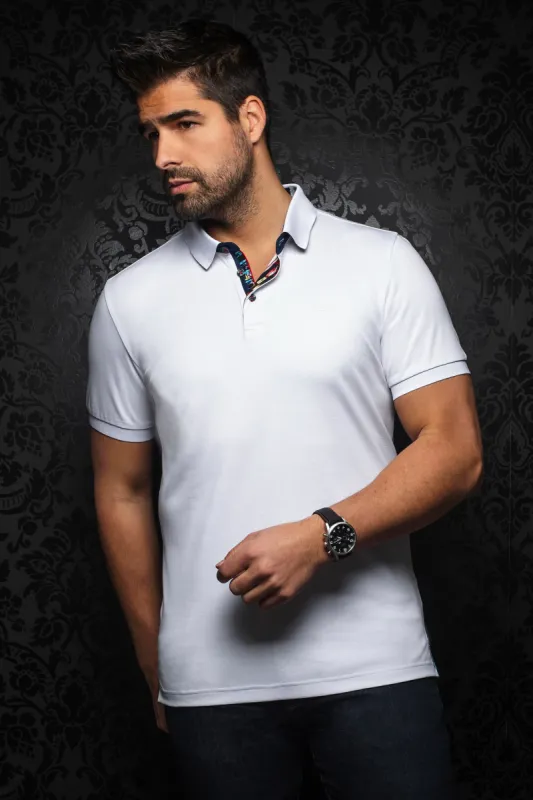 AU NOIR POLO SHIRT- EAGLE White sold by Esco Clothiers