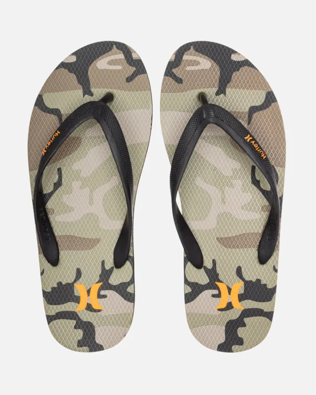 HURLEY ICON PRINTED SANDAL-Black sold by Esco Clothiers