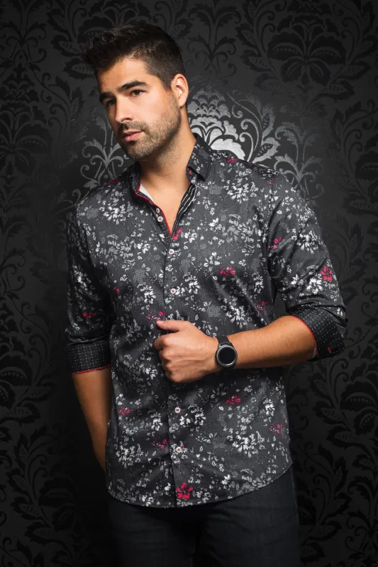 AU NOIR SHIRT- GARNETT BLAK-RED sold by Esco Clothiers