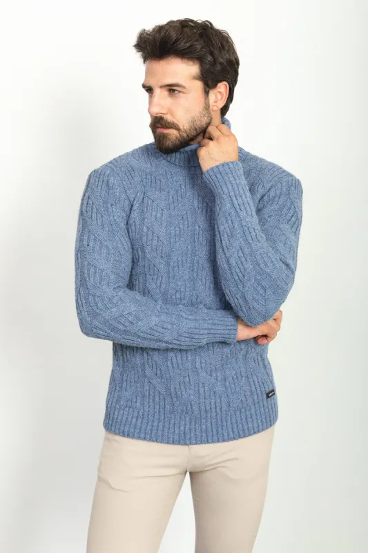 MCR MEN'S TURTLENECK SWEATER- INDIGO sold by Esco Clothiers
