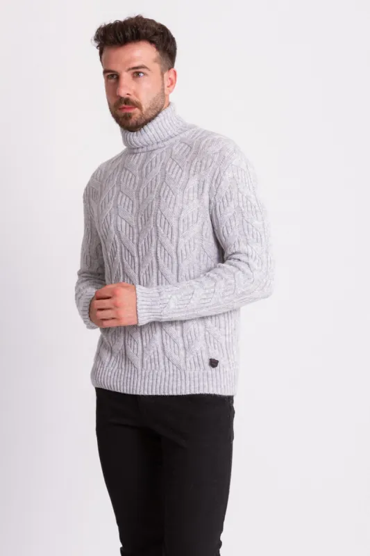 MCR MEN'S TURTLENECK SWEATER- LIGHT GREY sold by Esco Clothiers