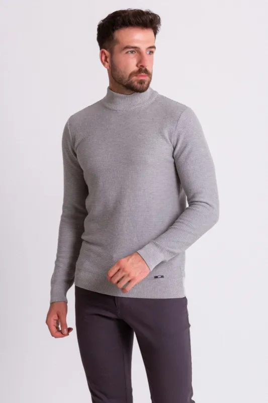 MCR MEN'S MOCK NECK SWEATER- LIGHT GREY sold by Esco Clothiers