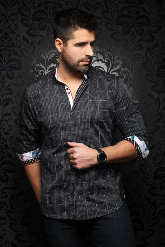 AU NOIR SHIRT- ROVNO BLACK sold by Esco Clothiers