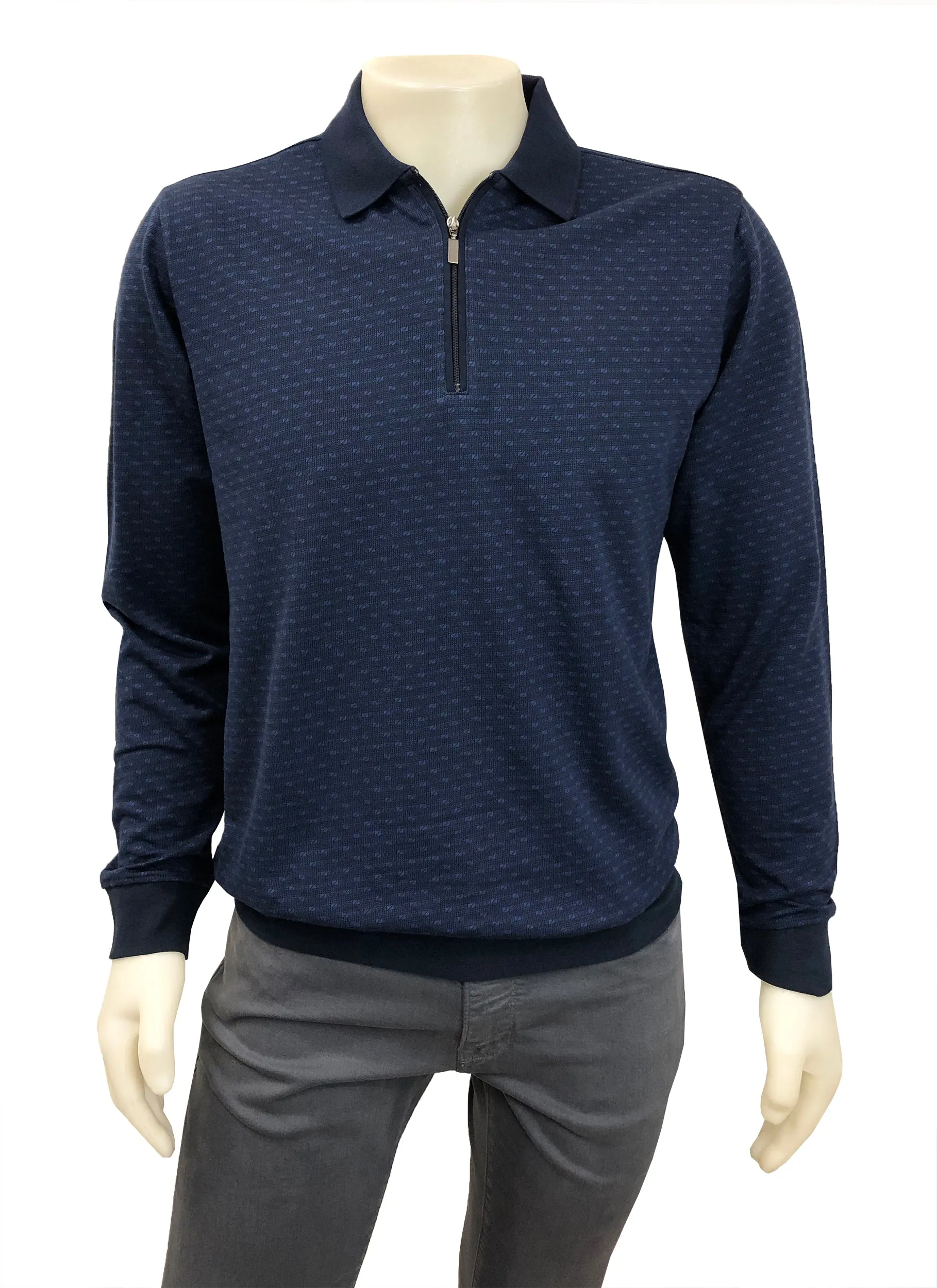 TRE VELLA LONG SLEEVE POLO SHIRT sold by Esco Clothiers