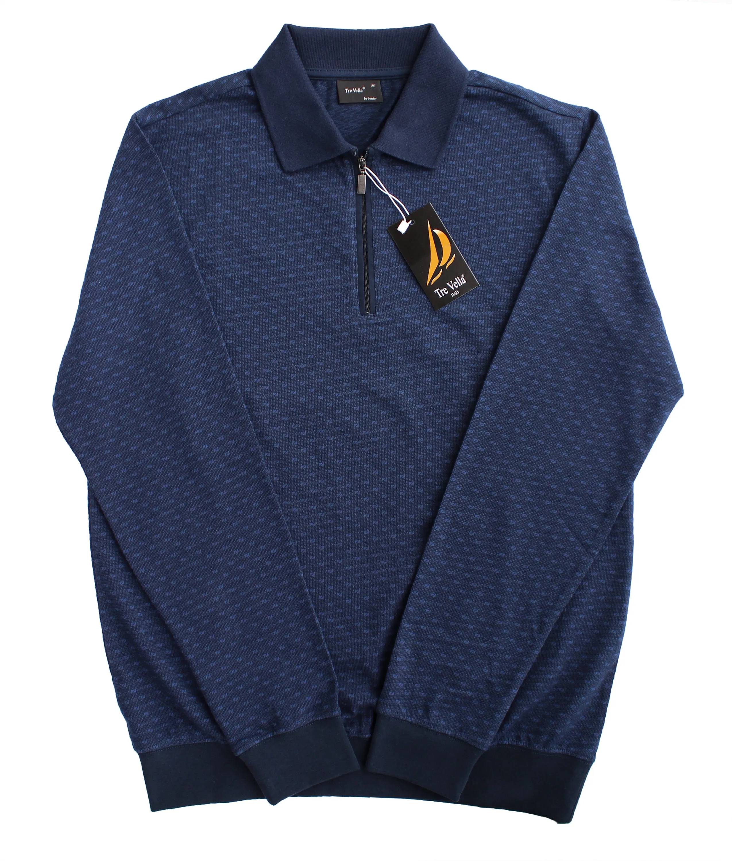 TRE VELLA LONG SLEEVE POLO SHIRT sold by Esco Clothiers product image thumbnail 2