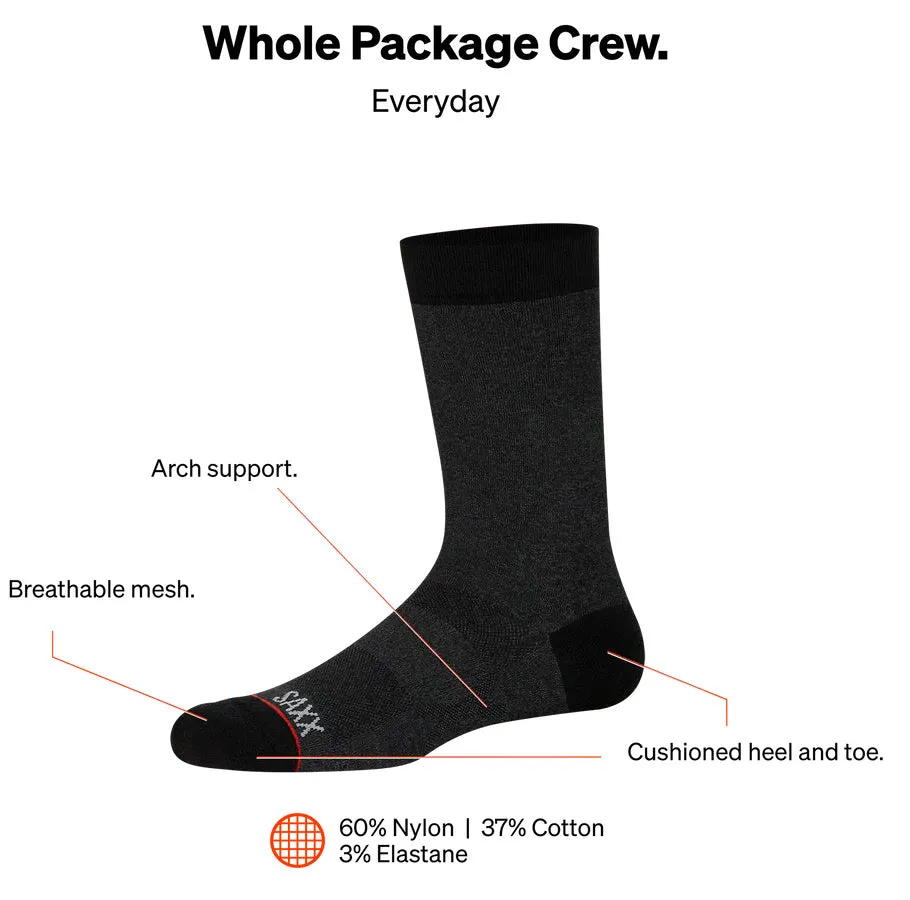 SAXX CREW SOCKS- BLACK HEATHER sold by Esco Clothiers product image thumbnail 3