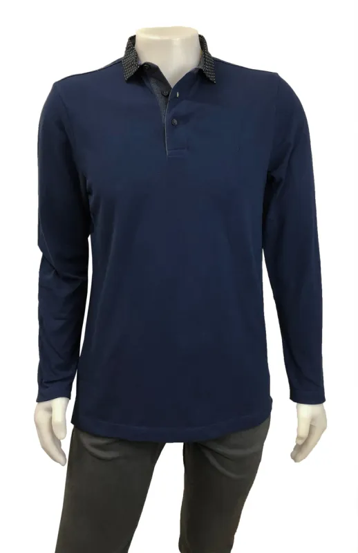 TRE VELLA LONG SLEEVE POLO SHIRT sold by Esco Clothiers