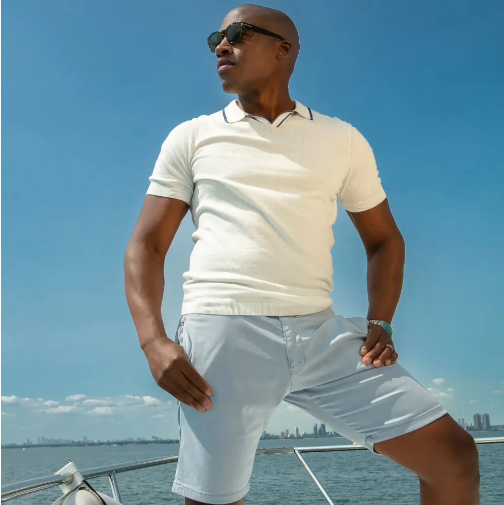 7 DOWNIE ST. POLO SHIRT- JHONNY WHITE sold by Esco Clothiers