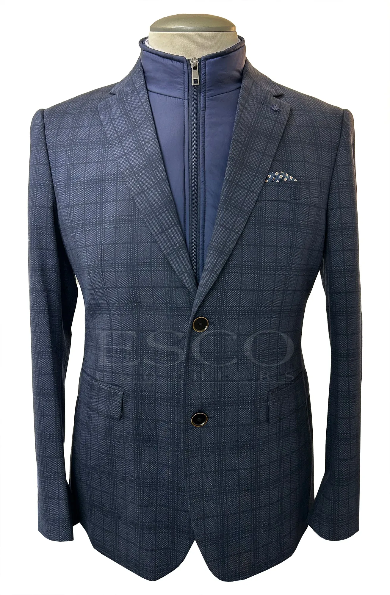 SOUL OF LONDON REMOVABLE BIB JACKET sold by Esco Clothiers