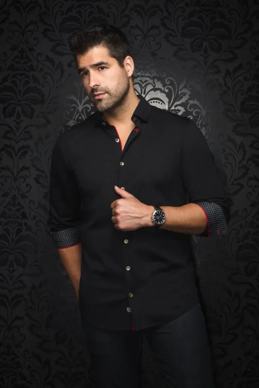 AU NOIR SHIRT- DUNN BLACK sold by Esco Clothiers