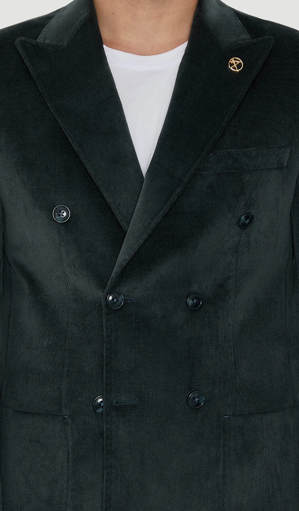 AGIBOSS CORDUROY SPORT JACKET- DOUBLE BREASTED sold by Esco Clothiers product image thumbnail 2