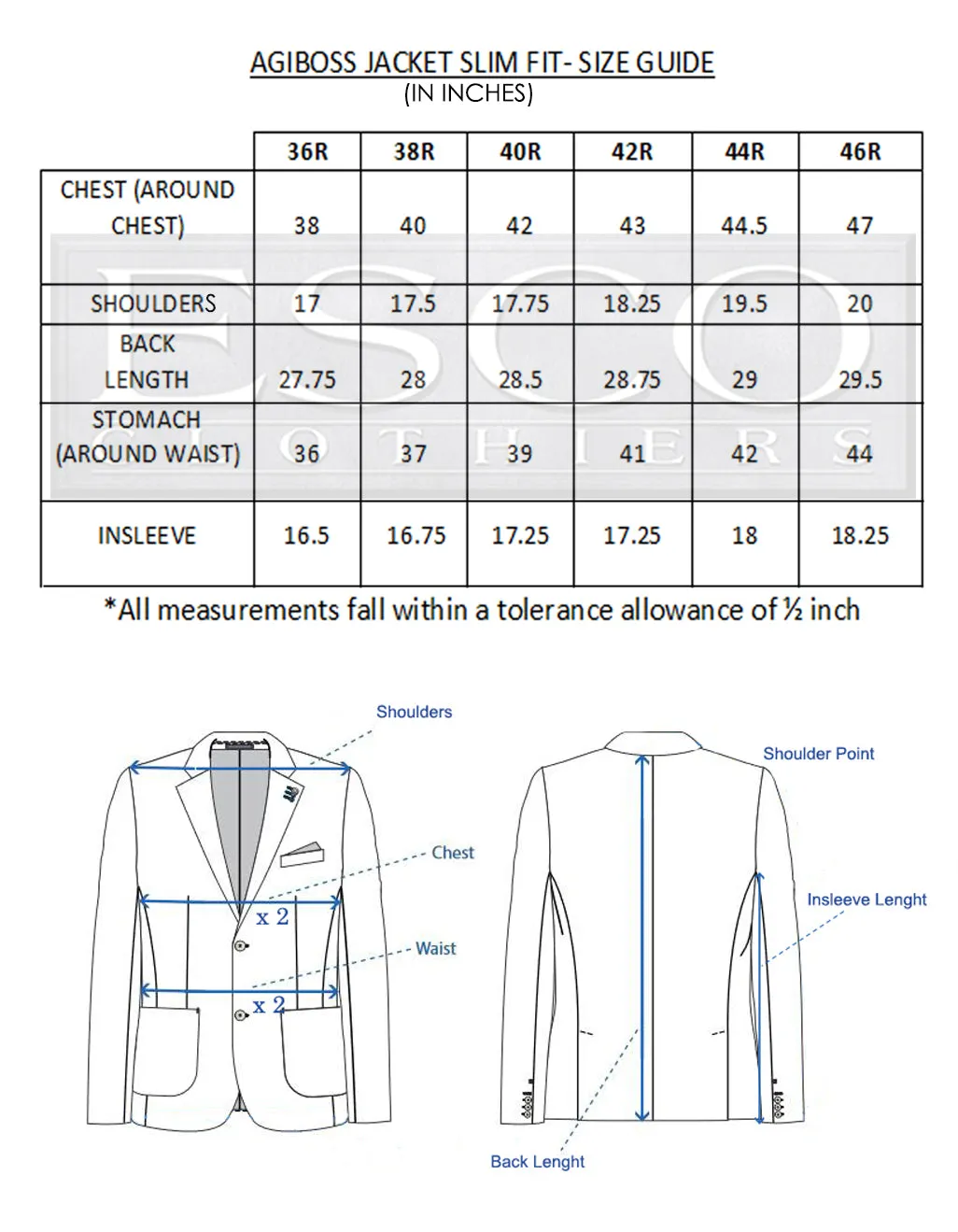 AGIBOSS CORDUROY SPORT JACKET- DOUBLE BREASTED sold by Esco Clothiers product image thumbnail 3