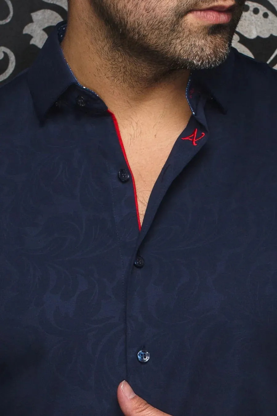 AU NOIR SHIRT- DUNN NAVY sold by Esco Clothiers product image thumbnail 2