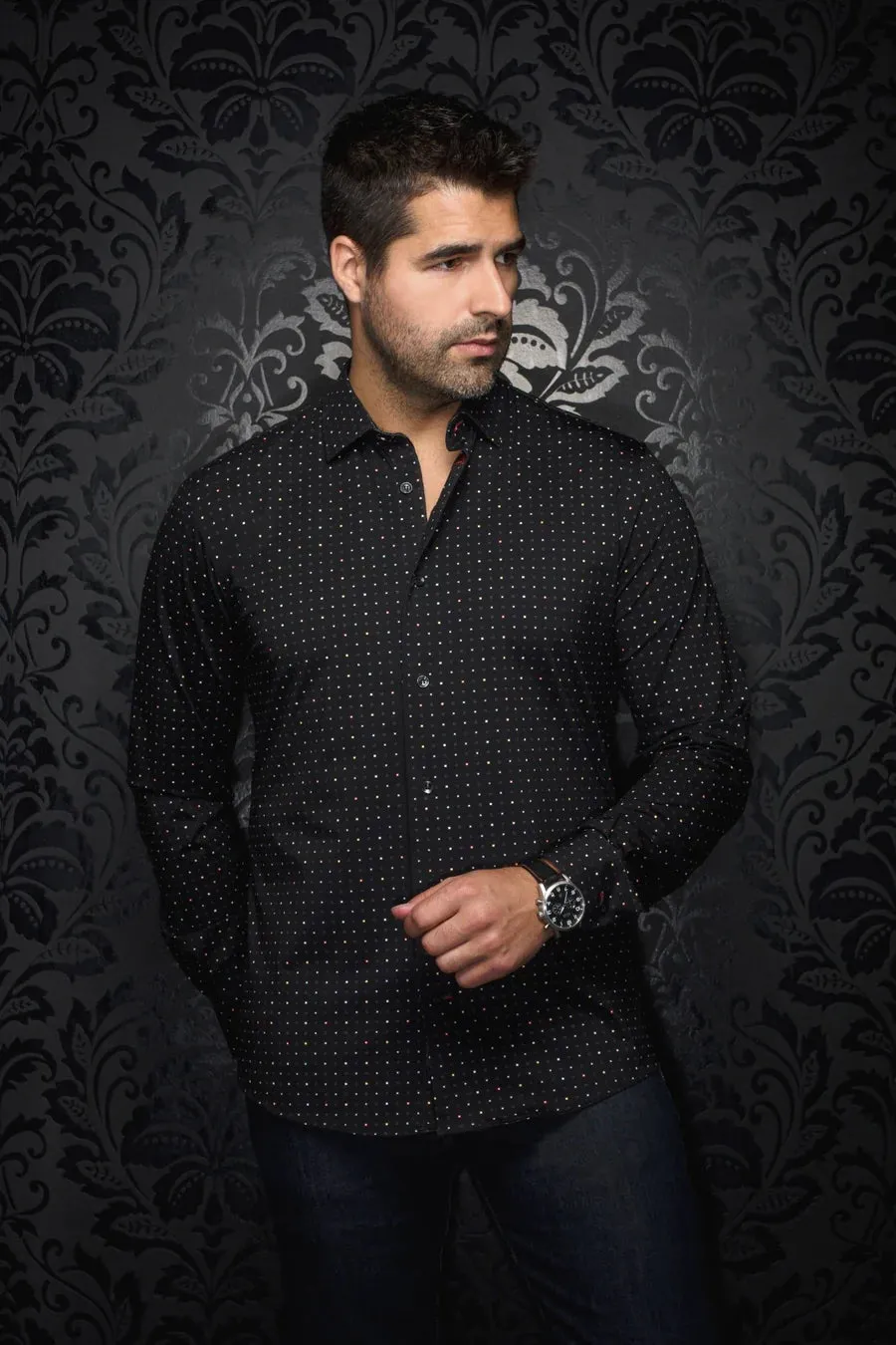 AU NOIR SHIRT- ALEXANDER SQRX sold by Esco Clothiers