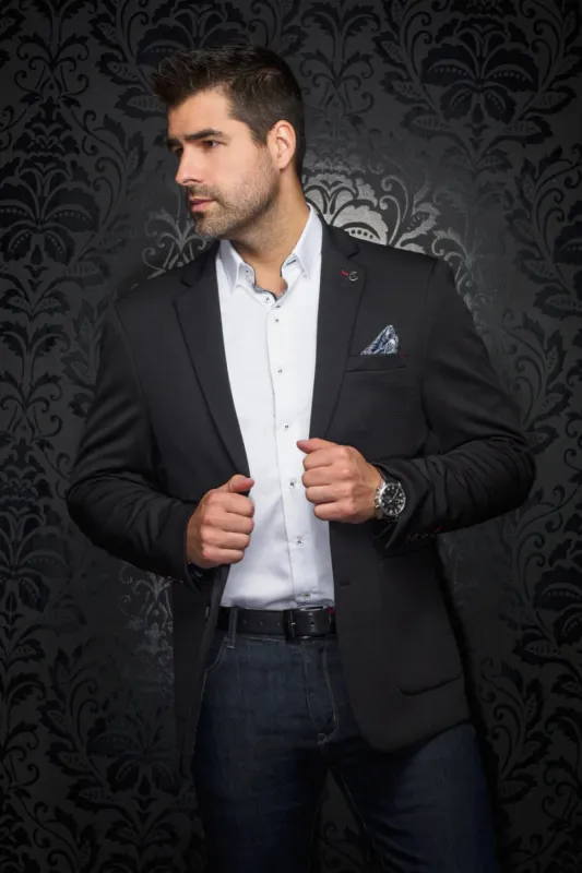 AU NOIR BLAZER- DELON Black sold by Esco Clothiers