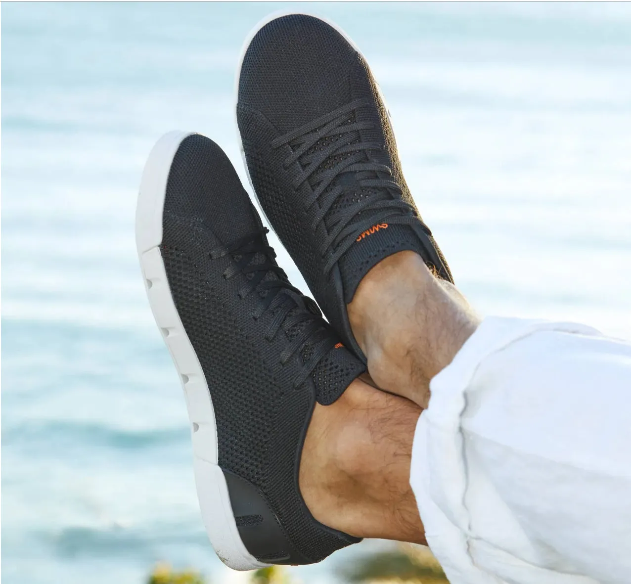 SWIMS BREEZE TENNIS KNIT SNEAKER- NAVY/WHITE sold by Esco Clothiers product image thumbnail 4