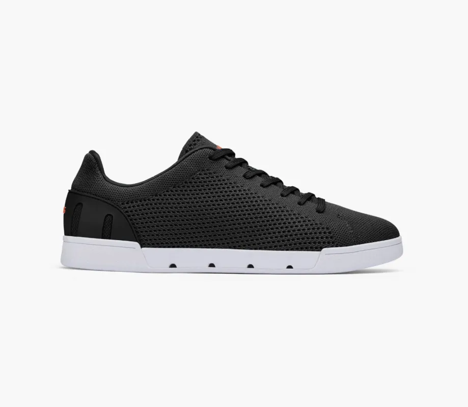 SWIMS BREEZE TENNIS KNIT SHOES- BLACK/WHITE sold by Esco Clothiers