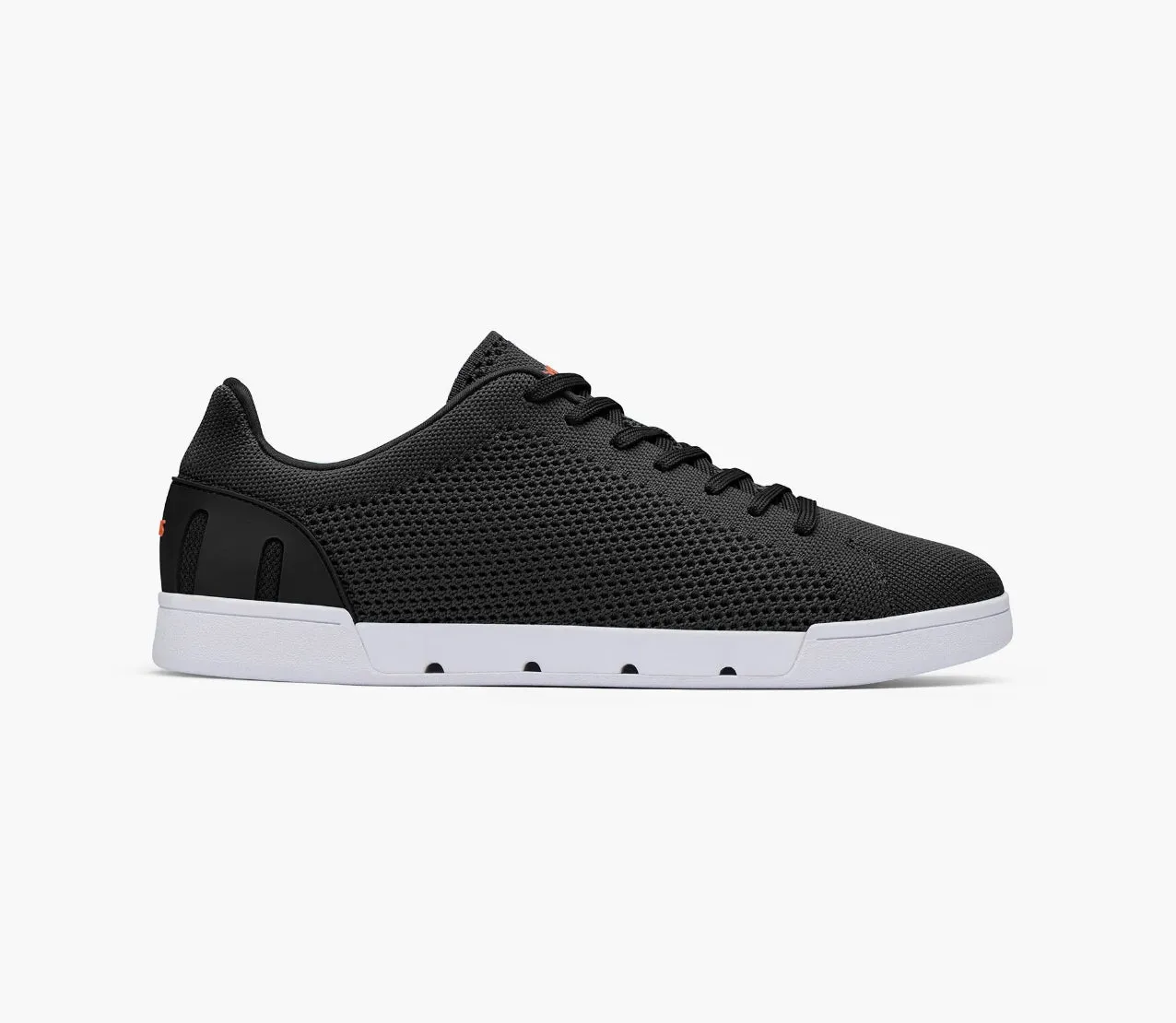 SWIMS BREEZE TENNIS KNIT SNEAKER- BLACK/WHITE sold by Esco Clothiers