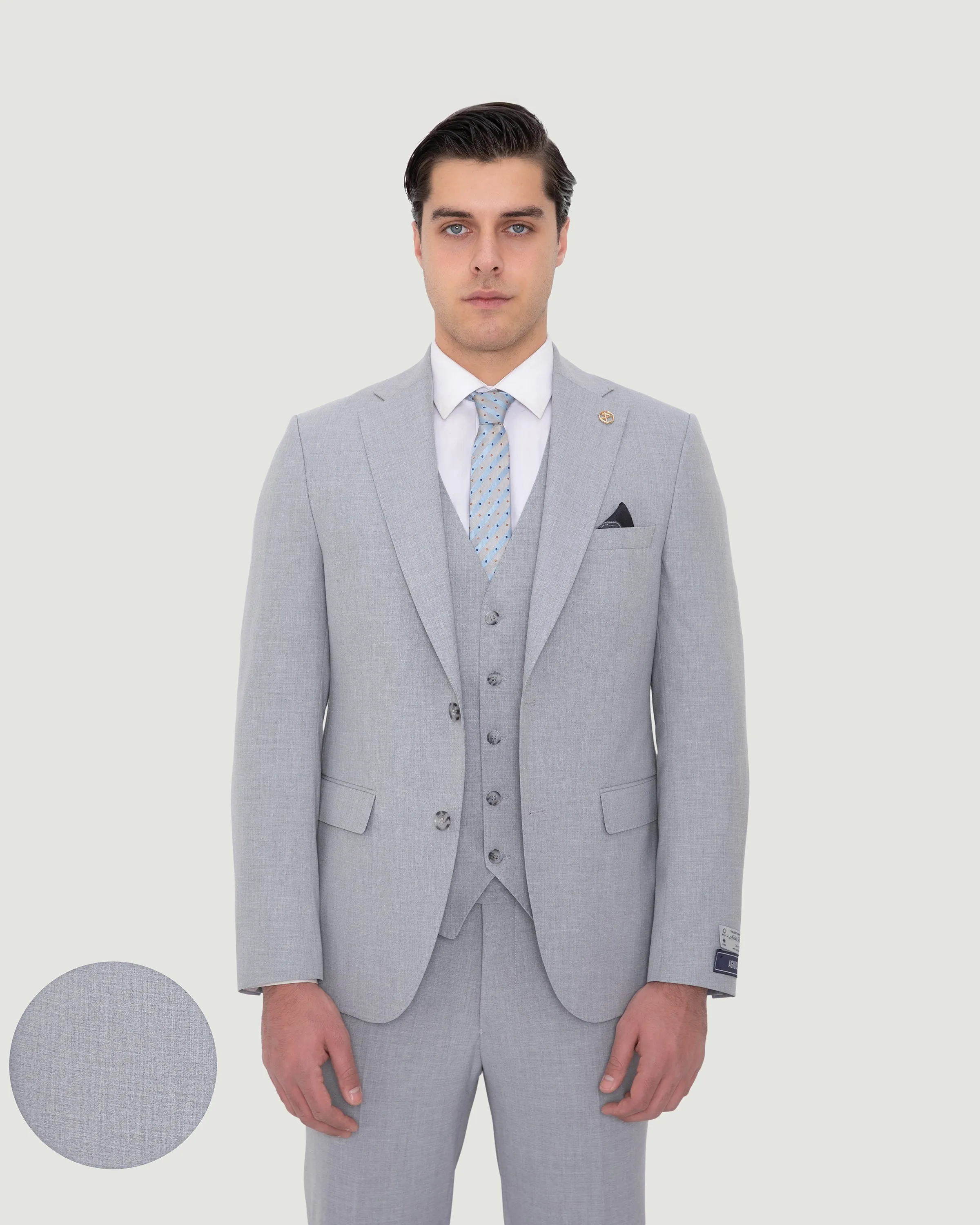 AGIBOSS 3 PIECE SUIT- Grey sold by Esco Clothiers