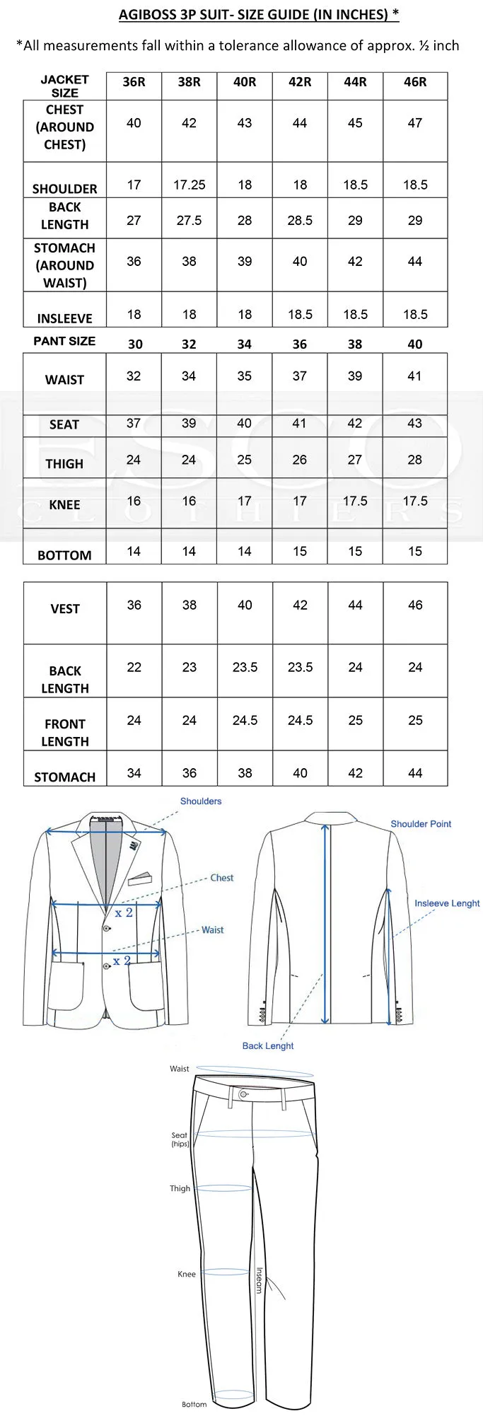 AGIBOSS 3 PIECE SUIT- Grey sold by Esco Clothiers product image thumbnail 3