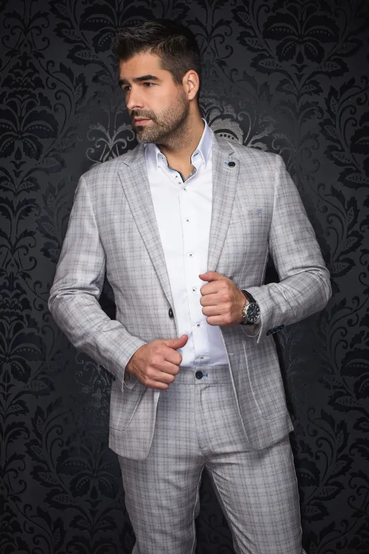 AU NOIR BLAZER- HANKS Stone sold by Esco Clothiers