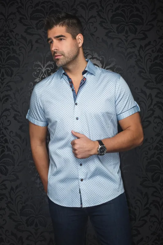 AU NOIR SHORT SLEEVE SHIRT- FARO sold by Esco Clothiers