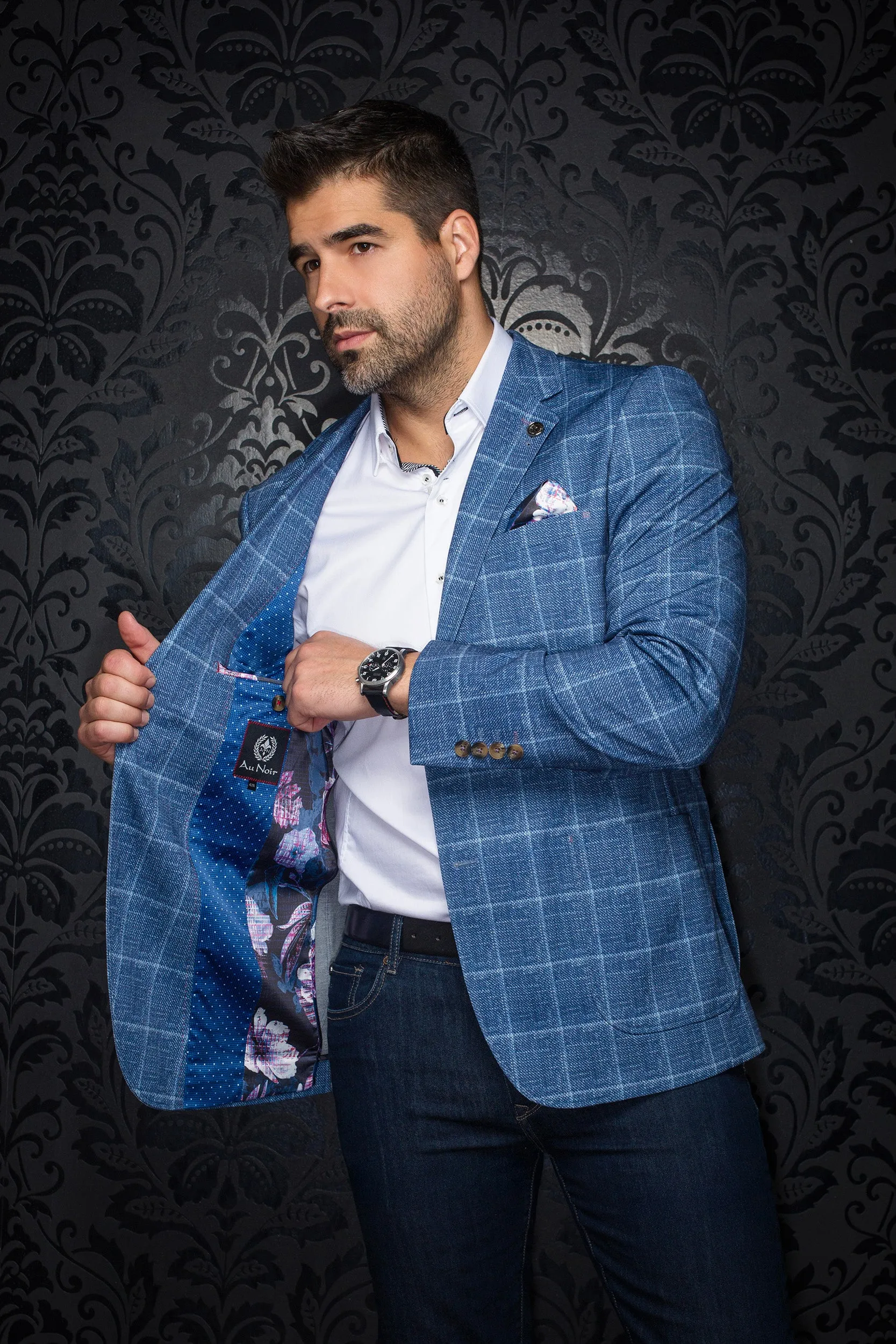 AU NOIR BLAZER- WILLIAMS NAVY sold by Esco Clothiers product image thumbnail 2