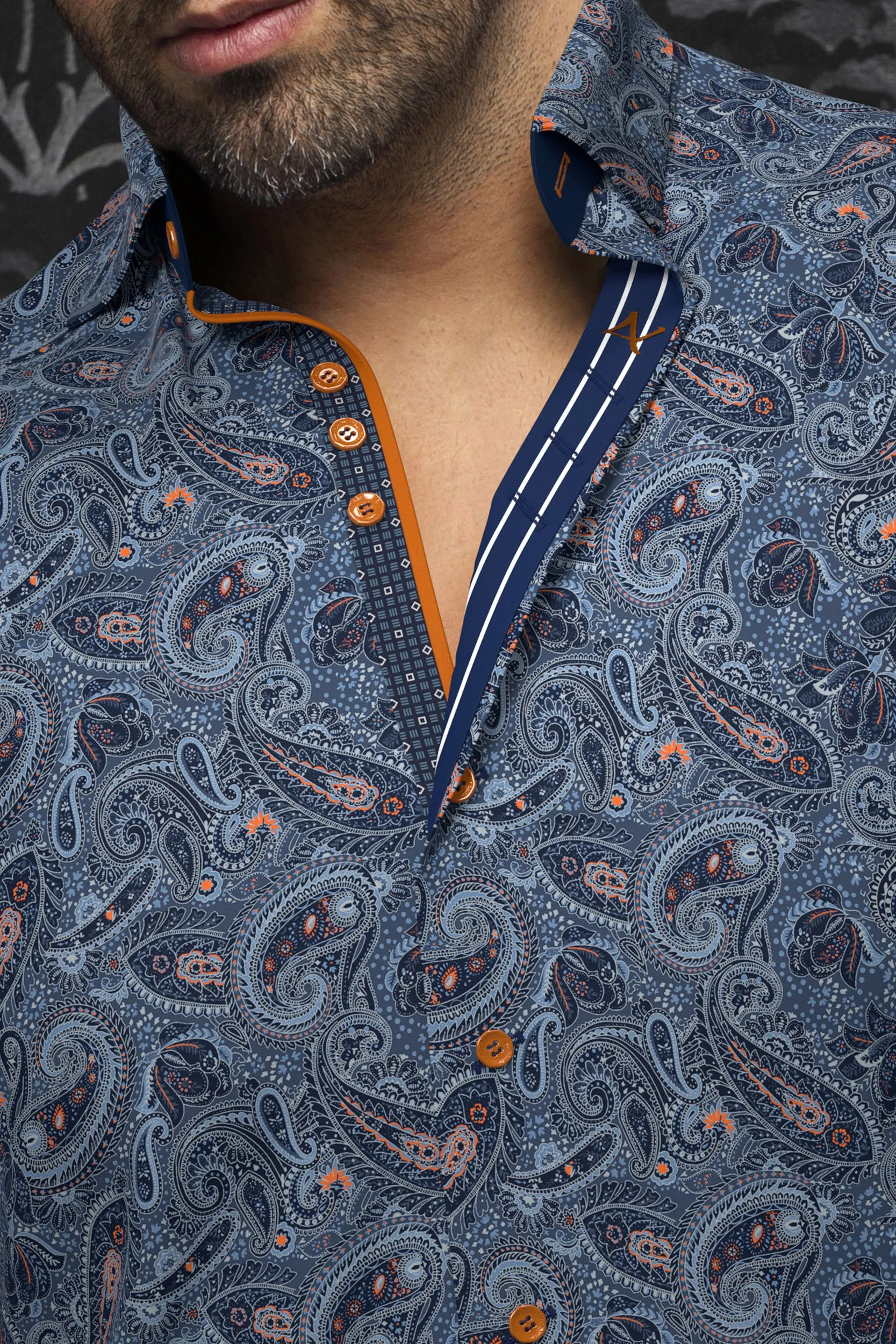 AU NOIR SHIRT- ALTO Navy sold by Esco Clothiers product image thumbnail 2