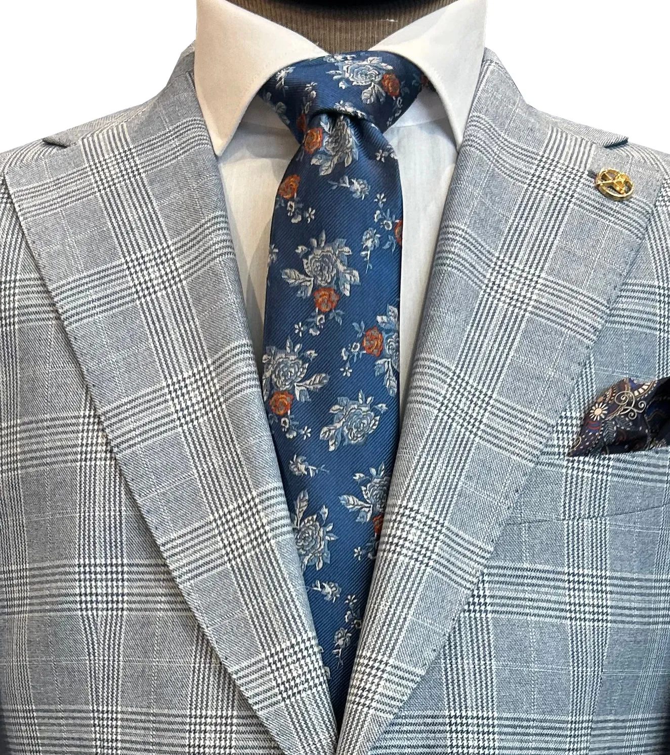 AGIBOSS SPORT JACKET- CHECKED Blue sold by Esco Clothiers product image thumbnail 2
