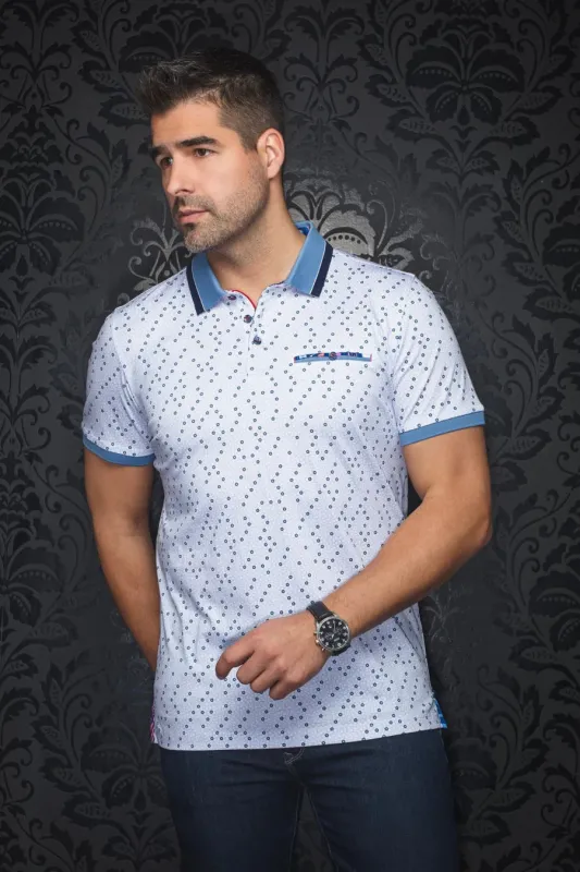 AU NOIR POLO SHIRT- BRYLEE Light Blue sold by Esco Clothiers