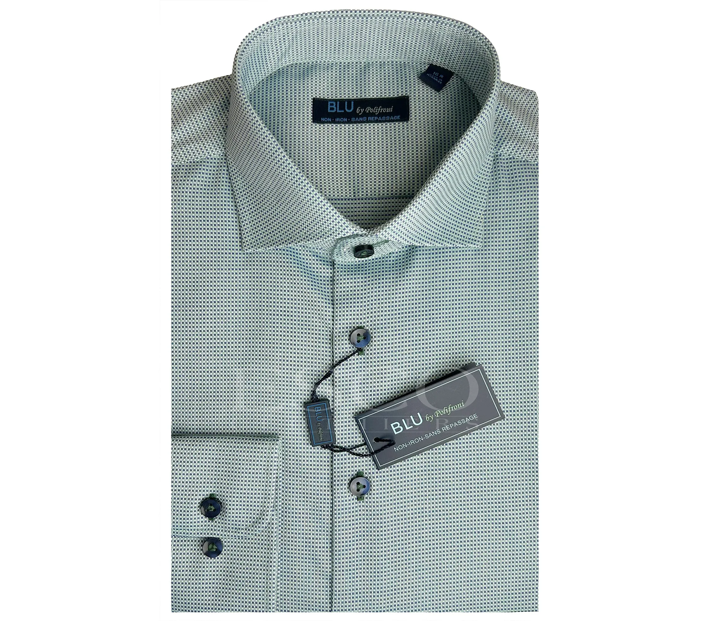 BLU DRESS SHIRT- Green sold by Esco Clothiers