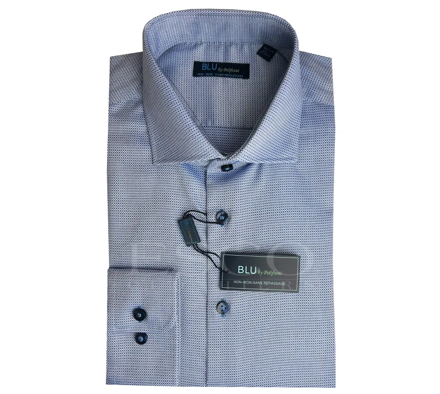 BLU DRESS SHIRT- Blue sold by Esco Clothiers