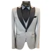 LIAM DANIEL 3-PIECE TUXEDO- Light Grey/Black sold by Esco Clothiers