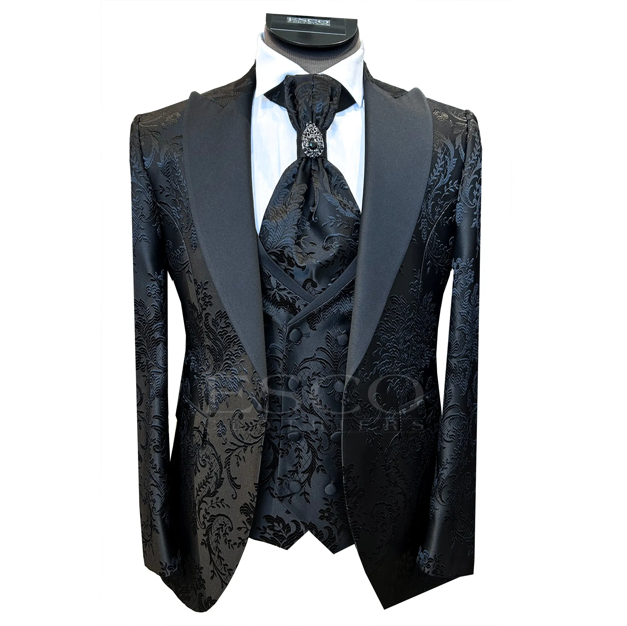 LIAM DANIEL 3-PIECE TUXEDO- Black sold by Esco Clothiers