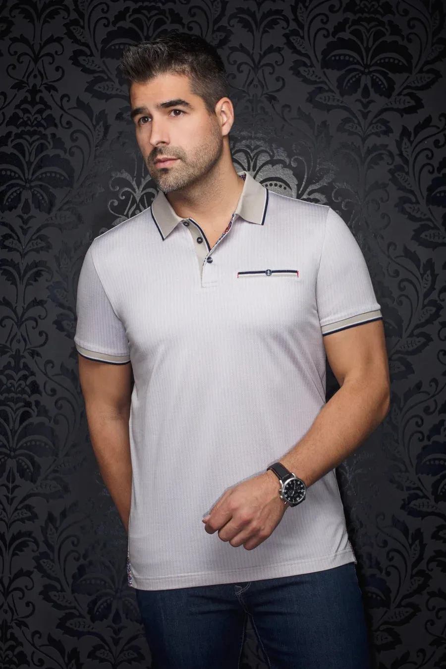 AU NOIR SHIRT- MAYBERRY Stone sold by Esco Clothiers
