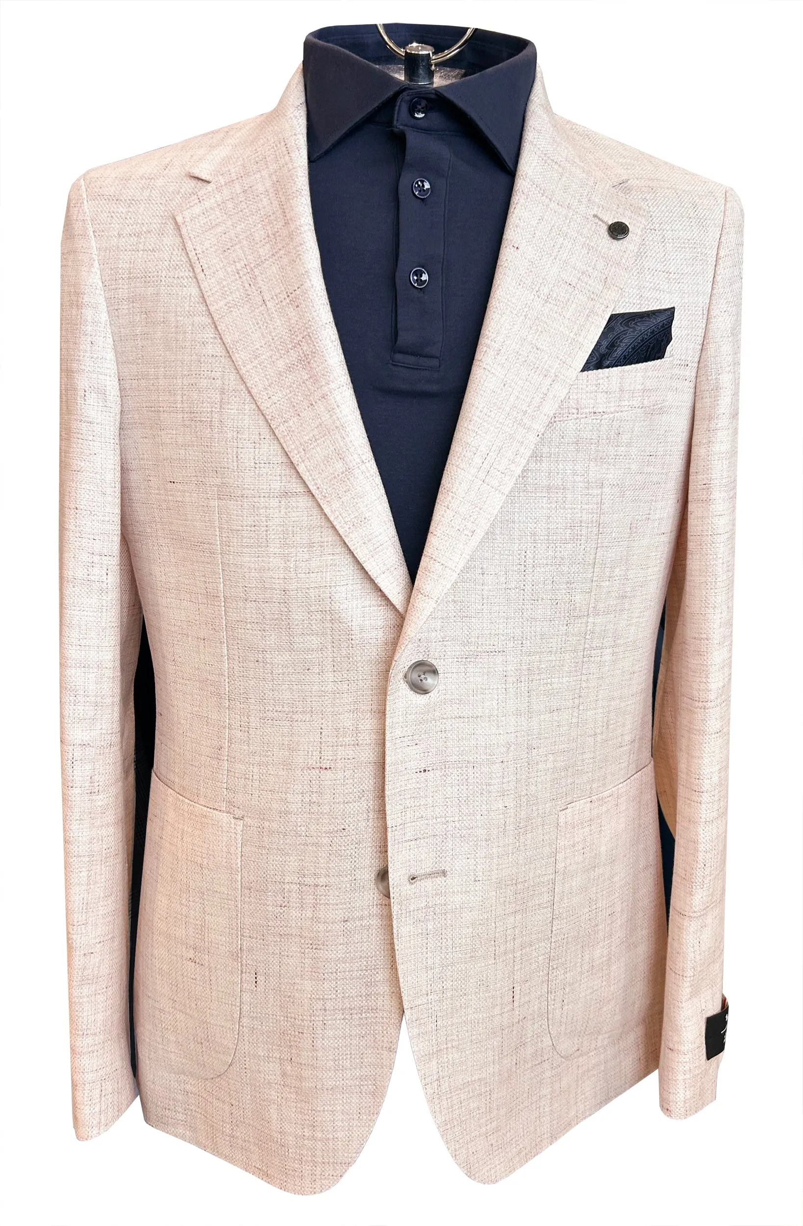 HORST LINEN JACKET- Light Pink sold by Esco Clothiers product image thumbnail 2