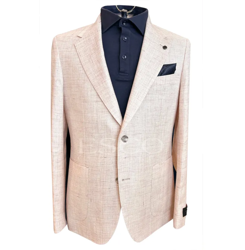 HORST LINEN JACKET- Light Pink sold by Esco Clothiers