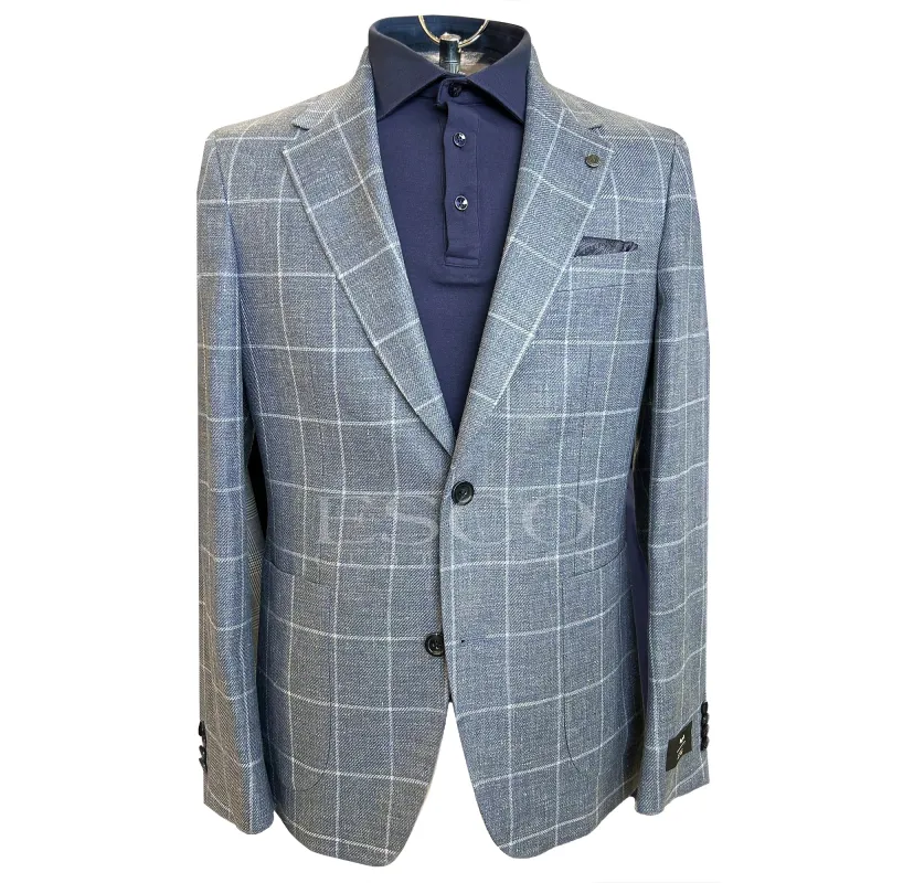 HORST LINEN JACKET- Navy sold by Esco Clothiers