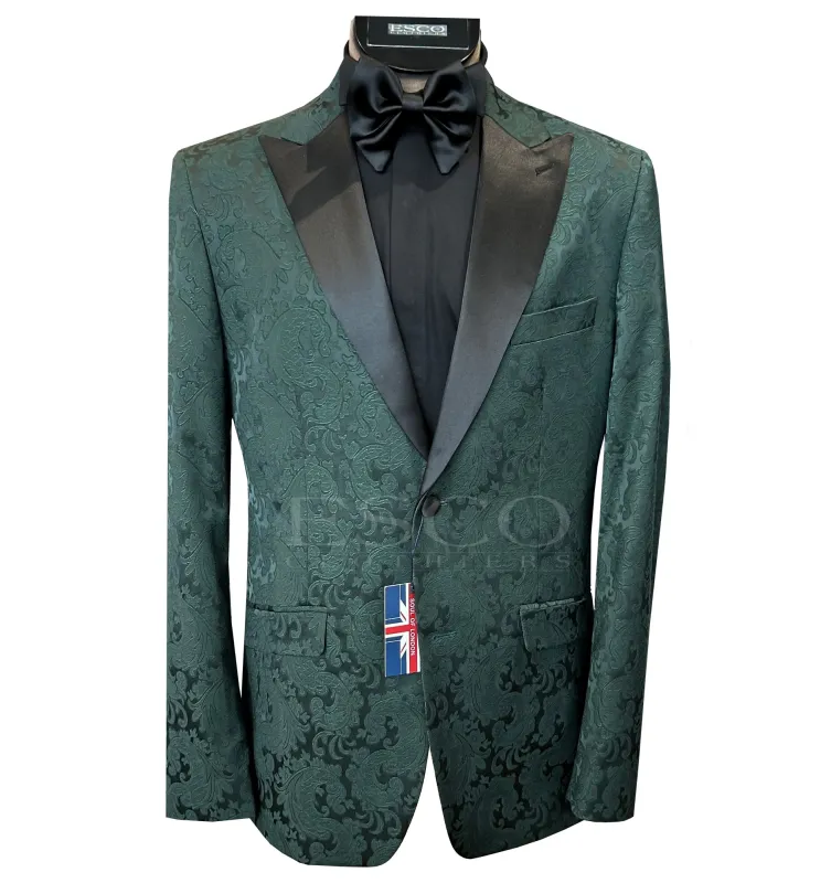 SOUL OF LONDON TUXEDO JACKET- Green sold by Esco Clothiers